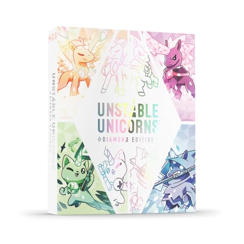 Unstable Unicorns Diamond Edition Basisspiel – für Kinder, Jugendliche und Erwachsene – perfekt für den Familienspielabend von Unstable Games