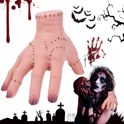Unvtap Eiskaltes Händchen Wednesday Halloween Kostüm, Gruselige Gebrochene Hand Gruselrequisiten Dekorationen für Cosplay Unvtap Eiskaltes Händchen Wednesday Halloween Kostüm, Gruselige Gebrochene Hand Gruselrequisiten Dekorationen für Cosplay von Unvtap