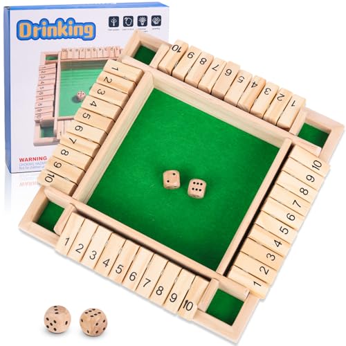 Unvtap Shut The Box Spiel 2-4 Spieler Würfelspiele Shut The Box Brettspiele aus Holz, Klappbrett Spiel, Mathematik Lernspielzeug für Kinder und Erwachsene, Reisespiele Traditionelle Kneipenspiele Unvtap Shut The Box Spiel 2-4 Spieler Würfelspiele Shut The Box Brettspiele aus Holz, Klappbrett Spiel, Mathematik Lernspielzeug für Kinder und Erwachsene, Reisespiele Traditionelle Kneipenspiele von Unvtap
