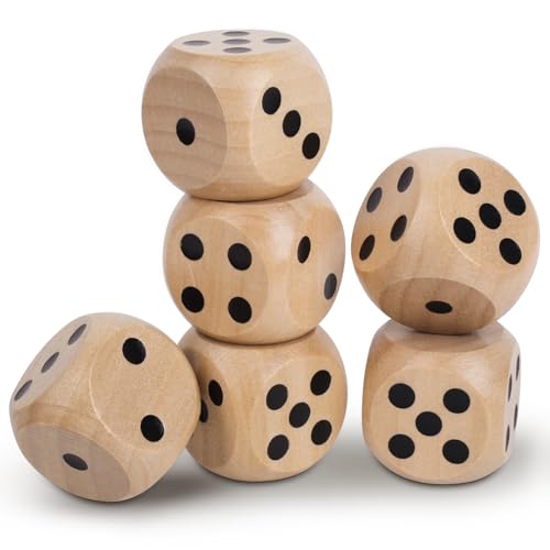 Unvtap Spielwürfel 6 Stück Holzwürfel Groß 30mm Natur Holz Dice, Würfelbecher, Würfel Holz Großer 6 Seitige Würfel Brettspiel Kartenspiel Partyspiele Kinder Spiele, Tischkartenspiele Zubehör Unvtap Spielwürfel 6 Stück Holzwürfel Groß 30mm Natur Holz Dice, Würfelbecher, Würfel Holz Großer 6 Seitige Würfel Brettspiel Kartenspiel Partyspiele Kinder Spiele, Tischkartenspiele Zubehör von Unvtap