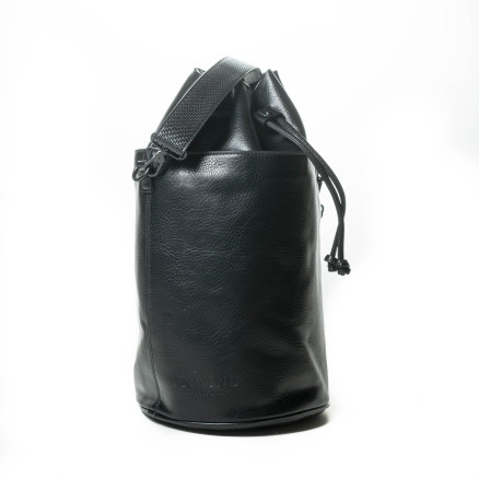 Unwind Knitting Bag Rund Schwarz PU Leder Ø22cm 41cm Unwind Knitting Bag Rund Schwarz PU Leder Ø22cm 41cm von Unwind