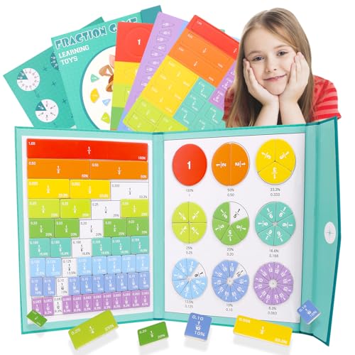 Magnetische Fraktion, Lernpuzzle mit magnetischen Brüchen, Lernbuch für Grundschule, Mathematik, Manipulationen, magnetische Bruchsteine, Brüche, Ressourcen für Kinder Magnetische Fraktion, Lernpuzzle mit magnetischen Brüchen, Lernbuch für Grundschule, Mathematik, Manipulationen, magnetische Bruchsteine, Brüche, Ressourcen für Kinder von UoQo