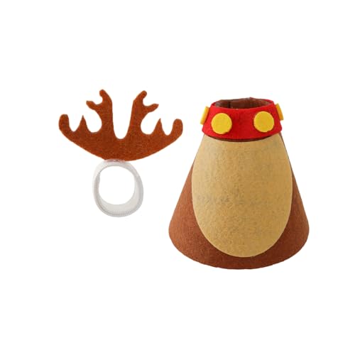 Desk Animal Outfits, 7 Inch Christmas Small Clothing Decoration, Tabletop Holiday Outfit Accessories, Cute Dress Up Clothes for Figurines, Teachers, Students, Bookshelf, Porch, Fireplace, Home von Uonguon