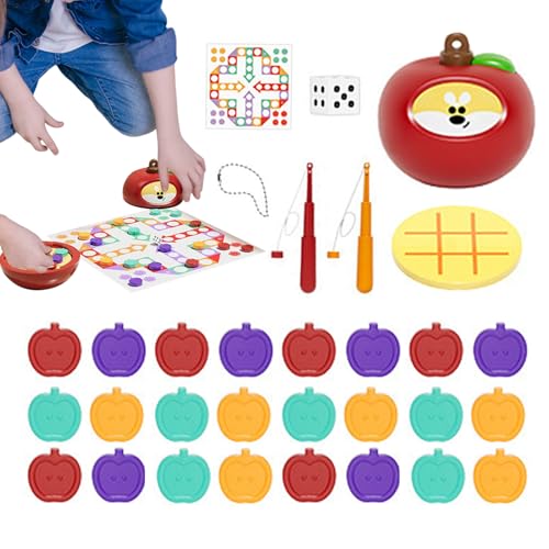 Kinderspiele Aus Holz - Tragbare Brettspiele Für Familien Und Kinder,Lehrreiche Interaktive Lernspielzeuge Ab 3 Jahre Für Mädchen Kinder | Ab 3 Jahren Für Mädchen von Uonguon