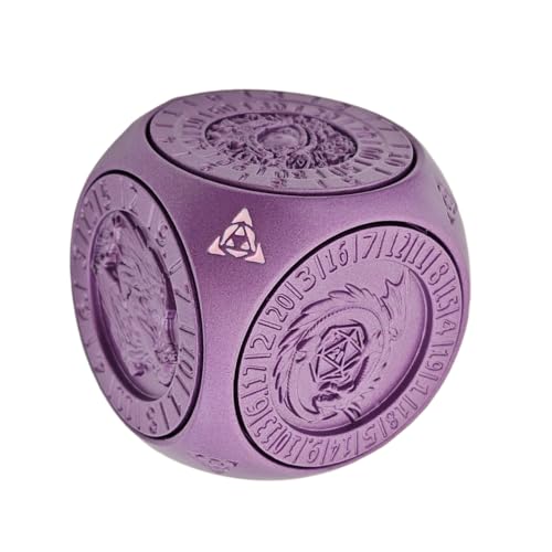 Metal Dice, Standard Game Dice Set, 2.76 inches Rotating Geometric Toy for Teens Adults and Couples, Multifunctional Party Accessory, Game Nights Compact Portable Design von Uonguon