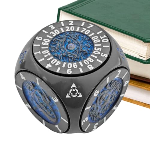 Metal Dice, Standard Game Dice Set, 2.76 inches Rotating Geometric Toy for Teens Adults and Couples, Multifunctional Party Accessory, Game Nights Compact Portable Design von Uonguon