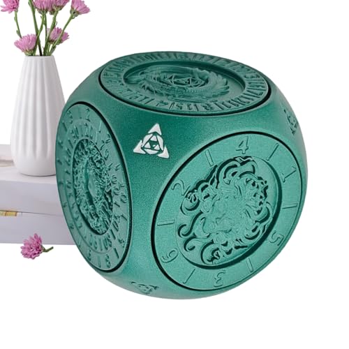Metal Dice, Standard Game Dice Set, 2.76 inches Rotating Geometric Toy for Teens Adults and Couples, Multifunctional Party Accessory, Game Nights Compact Portable Design von Uonguon
