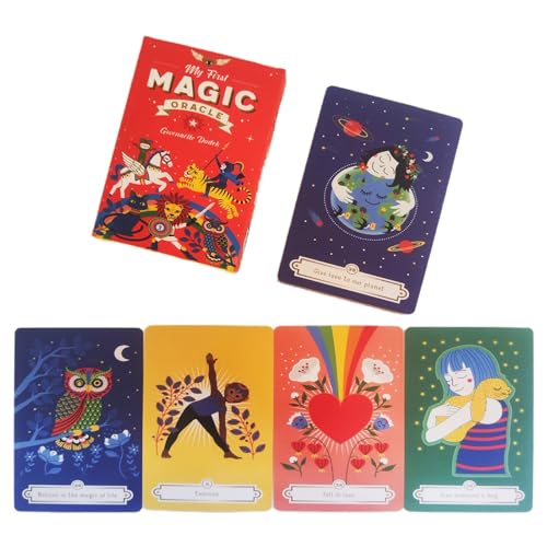 Orakelkarten Anfänger Wahrsagen-Deck, Englisches Wahrsager-Set, Hexerei Zauberwerkzeug, ideal für Anfänger, Enthusiasten, Schicksals-Lesen, spirituelles Wachstum, Intuitionspraxis Orakelkarten Anfänger Wahrsagen-Deck, Englisches Wahrsager-Set, Hexerei Zauberwerkzeug, ideal für Anfänger, Enthusiasten, Schicksals-Lesen, spirituelles Wachstum, Intuitionspraxis von Uonguon