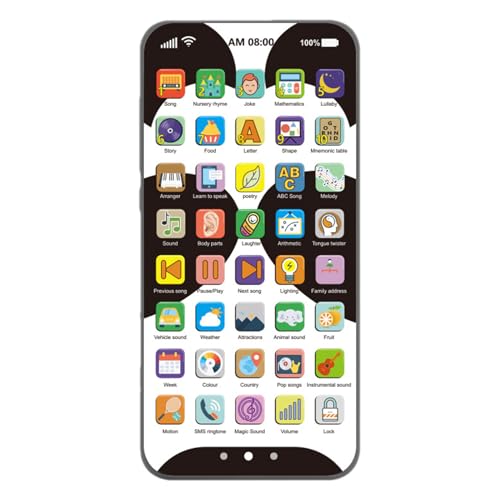 Spielen Sie Mobiltelefon - 5.91x2,95 Zoll Touchscreen Interaktives mobiles Spielzeug mit Lichtern und Geräuschen, lernbares wiederaufladbares Spiel -Telefon für Kinder, Reiseunterhaltung für frühes Spielen Sie Mobiltelefon - 5.91x2,95 Zoll Touchscreen Interaktives mobiles Spielzeug mit Lichtern und Geräuschen, lernbares wiederaufladbares Spiel -Telefon für Kinder, Reiseunterhaltung für frühes von Uonguon