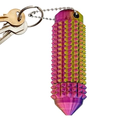 Spiky Fidget Toys, Kinder 3D gedruckte Spiky -Zappel -Schlüsselbund, 1,18x3,54 Zoll beruhigende sensorische Werkzeuge für Kleinkinder Kinder Männer Frauen, ideal für das Hausunterrichtszimmer des Schu von Uonguon