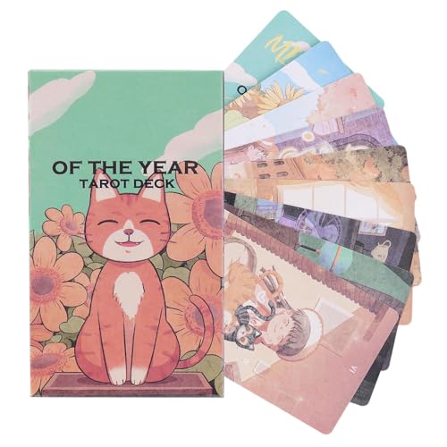 Tarotkarten für Anfänger, tragbares Lese-Tarotdeck-Set, 78 Karten Tisch-Wahrsagungsspiel, Familien-Bindungsunterhaltung, spirituelle Anleitungswerkzeuge für Männer, Frauen, Teenager, Jugendliche Tarotkarten für Anfänger, tragbares Lese-Tarotdeck-Set, 78 Karten Tisch-Wahrsagungsspiel, Familien-Bindungsunterhaltung, spirituelle Anleitungswerkzeuge für Männer, Frauen, Teenager, Jugendliche von Uonguon