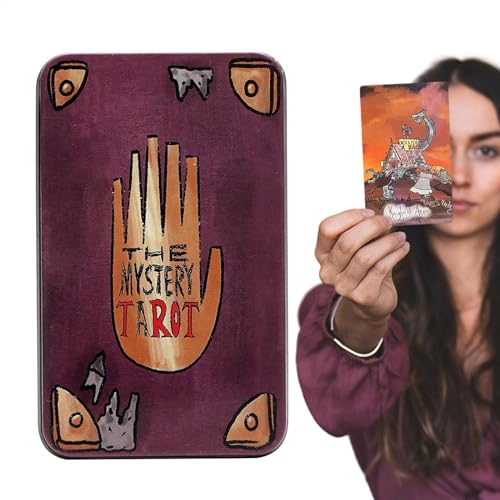 Tarotkarten für Wahrsagung, 78 Blatt, vollenglisches Orakeldeck, tragbare Tarotkarten zum Lernen und Inspirieren, 11,9 x 6,6 x 4,9 cm, Wahrsagerei Tarotkarten für Wahrsagung, 78 Blatt, vollenglisches Orakeldeck, tragbare Tarotkarten zum Lernen und Inspirieren, 11,9 x 6,6 x 4,9 cm, Wahrsagerei von Uonguon