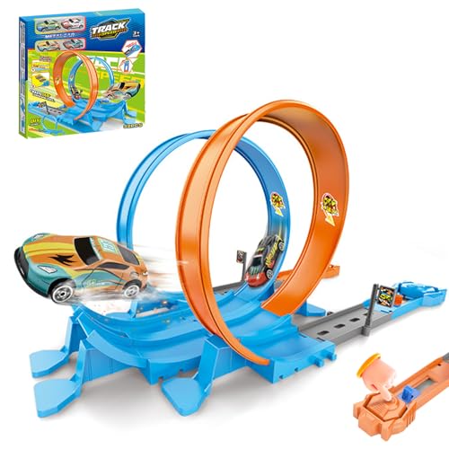 Toy Car Track Set, Construction Truck Play Kit, 360 Degree Wall Scaling Game, Interactive Vehicle Raceway, Perfect for Children Playtime, Birthday, Easter, Party, Travel, Home, Outdoor Fun von Uonguon