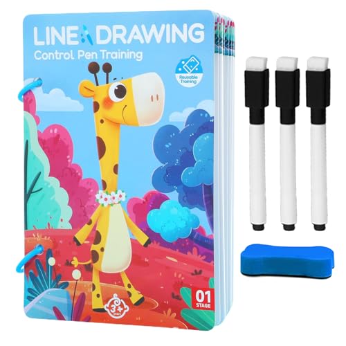 Training Cards Pen Control, Reusable Early Education Pen Controls Game, 8.27x4.92x1.18 Inches Handwriting Practice Accessories, Fun Interactive Tool for Boys, Girls, Kids, Students Training Cards Pen Control, Reusable Early Education Pen Controls Game, 8.27x4.92x1.18 Inches Handwriting Practice Accessories, Fun Interactive Tool for Boys, Girls, Kids, Students von Uonguon