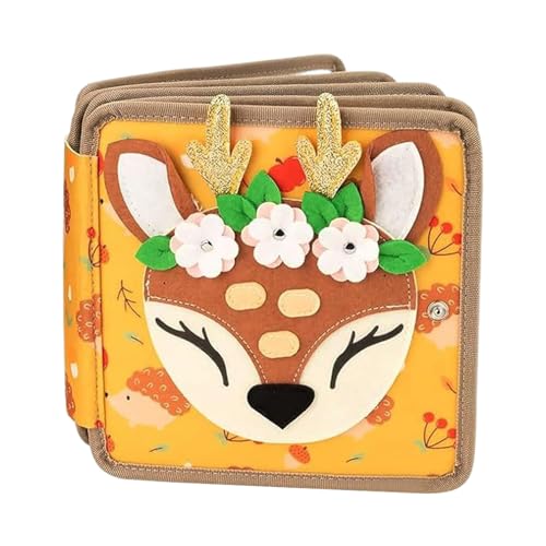 Uonguon Busy Toy, Felt Book Early Education Game, Quiet Sensory Activity with Interactive Pages and Learning Tasks, Ideal for Cradle Travel Living Room Bedroom Toddler Development Playtime von Uonguon