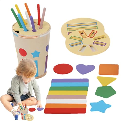 Uonguon Color Matching Fine Motor Toys, Wooden Sensory Sorting Toy, Multi-Purpose Early Educational Toy, 5.12x3.54x3.54 Inches, Perfect for Children's Day, Birthday, & Easter Gift Uonguon Color Matching Fine Motor Toys, Wooden Sensory Sorting Toy, Multi-Purpose Early Educational Toy, 5.12x3.54x3.54 Inches, Perfect for Children's Day, Birthday, & Easter Gift von Uonguon