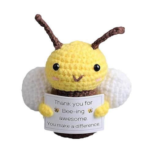 Uonguon Crochet Bee, Animal Positive Pattern, 3.23x1.38x1.18 Inches Funny Pickle Ornament, Supportive Pickled Decor, Cute Plush Feature, Yellow Soft Doll, Perfect for Kids Room or Nursery Gift Uonguon Crochet Bee, Animal Positive Pattern, 3.23x1.38x1.18 Inches Funny Pickle Ornament, Supportive Pickled Decor, Cute Plush Feature, Yellow Soft Doll, Perfect for Kids Room or Nursery Gift von Uonguon
