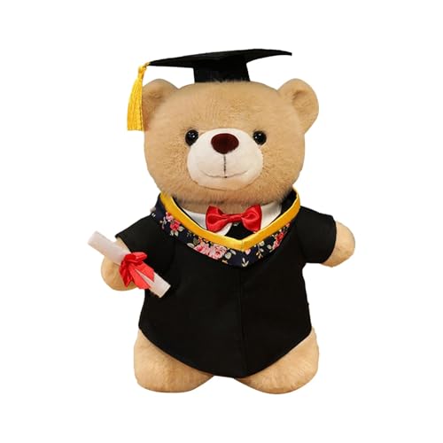 Uonguon Graduation Bear Stuffed, Sturdy Design Soft Plush Toy Grad Bear with Gown Hat, Cute Throw Pillow and High School Home Decor for Preschool,11.81 Inches High von Uonguon