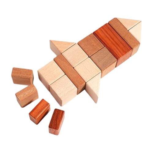 Uonguon Holzbausteine, Pädagogik -Stapelspielzeug für Kinder Lernen, Mädchen Spaß mit kognitiven Fähigkeiten, Discovery Learning -Spiel für Schule, Klassenzimmer und Kindergarten von Uonguon