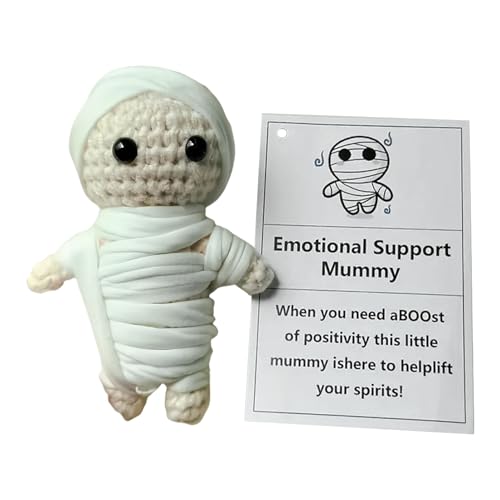 Uonguon Positive Häkeltiere Inspirierende Gefüllte Plüsch Handgemachte Strickpuppe Inklusive Ermutigende Karte für Halloween Frauen Valentinstag Geburtstag Abschlussfeier Lehrer von Uonguon