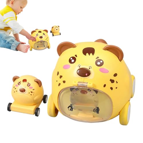 Uonguon Press and Go Car Toys, Cartoon Animal Vehicle, Adorable Novelty Kids Play Car for 1 to 2 Year Old Toddler Boys, Fun Interactive Toy, Early Development, 5.71x4.72x4.72 Inch von Uonguon