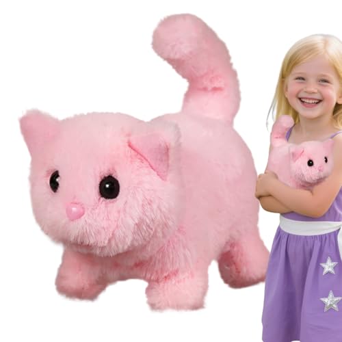 Uonguon Robot Cat, Plush Realistic Electronic Cat, 7.48x4.33x6.69 Inches Interactive Stuffed Animal Toy, Realistic Robotic Kitten, Soft Play Pet for Children, Boys, Girls, Small Children and Gift von Uonguon