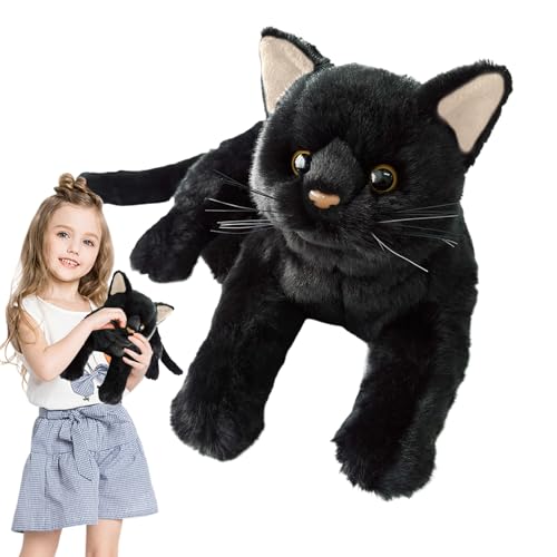 Uonguon Schwarze Katze Stofftier, Plüschkatze für Kinder | Kuschel-Cartoon-Katzenpuppe, weiches Plüschtier | Plüschtier-Katzenspielzeug für Zuhause, Schule, Arbeitsplatz, Autoinnenraum Uonguon Schwarze Katze Stofftier, Plüschkatze für Kinder | Kuschel-Cartoon-Katzenpuppe, weiches Plüschtier | Plüschtier-Katzenspielzeug für Zuhause, Schule, Arbeitsplatz, Autoinnenraum von Uonguon