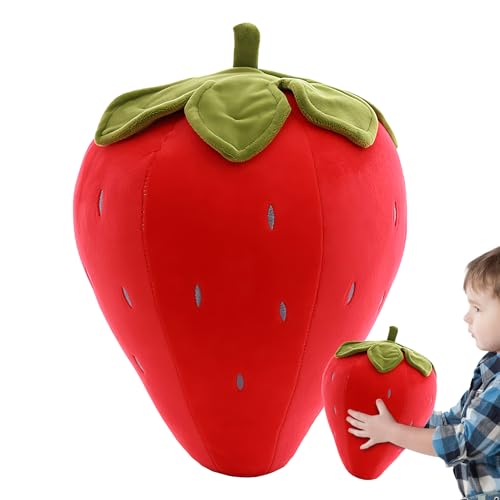 Uonguon Strawberry Plush, Stuffed Strawberry Soft Pillows, Cute Comfy Toy for Girls and Women Aesthetic Cozy Bedroom, Nursery, Living Room Decor, Easter, Birthday, 9.84 inches von Uonguon