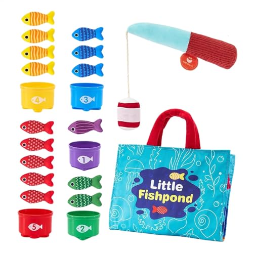 Uonguon Toddler Fishing Game, Cloth Sensory Fishing Toy, Number Counting and Color Sorting, Interactive Educational 11.81x7.87x3.94 Inches for Boys and Girls 1+, Fun Learning Activity Uonguon Toddler Fishing Game, Cloth Sensory Fishing Toy, Number Counting and Color Sorting, Interactive Educational 11.81x7.87x3.94 Inches for Boys and Girls 1+, Fun Learning Activity von Uonguon