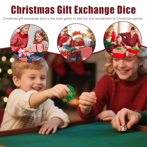 Weihnachtsaustausch -Würfelspiel - Fun Group Party Activity Strocking Stocker für, Mädchen, Frauen, Männer, Erwachsene, Familie und Freunde, perfektes Feiertagsgeschenk für Weihnachtspartys, 2, von Uonguon