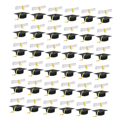 Uonlytech 1 Packung Doktorhut Konfetti Herzlichen Glückwunsch Grad Partydekorationen Highschool -abschluss Graduierungskappen- Partyzubehör Für 2025 Abschlusskappentabelle Papier von Uonlytech