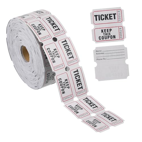 Uonlytech 1 Rolle Lotterielos Tombola Lose Doppel Coupon Eintrag Versammlung Karnevals Tombola Lose Feiertags Tombola Lose Ticket Für Veranstaltungen Tickets Für Tombola Beschichtetes Uonlytech 1 Rolle Lotterielos Tombola Lose Doppel Coupon Eintrag Versammlung Karnevals Tombola Lose Feiertags Tombola Lose Ticket Für Veranstaltungen Tickets Für Tombola Beschichtetes von Uonlytech
