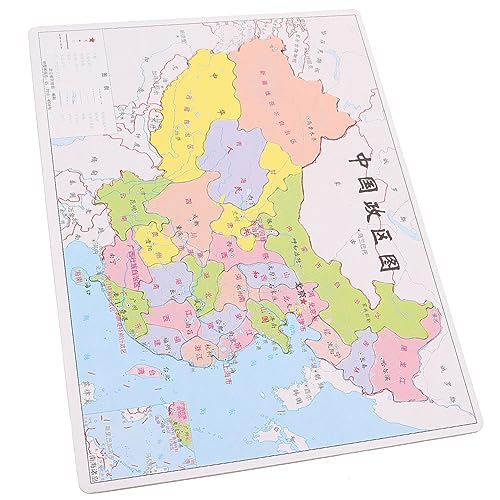 Uonlytech 1 Satz Chinesischem Karten Puzzle Interaktives Lernspielzeug für Fördert Geografisches über China Geeignet für Frühkindliche Bildung und Kreative Spielstunden von Uonlytech