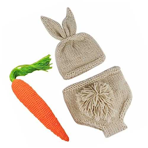 Uonlytech 1 Satz Kleidung für Kaninchenfotografie Anzug für Kinder Hosenanzug osterhasenkostüme easter bunny costume Kleider Babykleidung Osterfoto-Outfits für Neugeborene Ostervorräte Ohr von Uonlytech