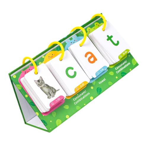Uonlytech 1 Set Lernkarten Zum Lernen Von Wörtern, Karten Zur Visuellen Erkennung, Frühe Bildung, Montessori-vorschul-lese- Und Rechtschreibwerkzeuge Für Die Heimschule, Schule Und Reisen von Uonlytech