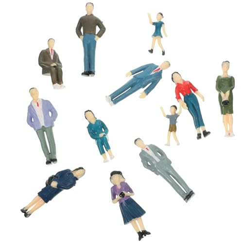 Uonlytech 12 Stück Bemalte Miniaturfiguren für Modelleisenbahnen Kreative Layout Props für Architektur und Miniaturszenen für Schulprojekte und Puppenhäuser Uonlytech 12 Stück Bemalte Miniaturfiguren für Modelleisenbahnen Kreative Layout Props für Architektur und Miniaturszenen für Schulprojekte und Puppenhäuser von Uonlytech