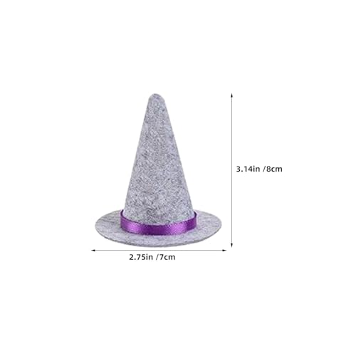 Uonlytech 12 Stück Mini-Hexenhüte aus Filz: Winzige Hexenhüte, Partydekorationen für Puppen, Bastelzubehör, Puppenhaus-Dekoration – Halloween-Partygeschenk von Uonlytech