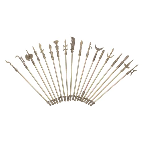 Uonlytech 18 Stück Waffenmodell Schmuck Dekoration Lehrreich Ornament Miniatur Lernen Verzierungen Kind Streichhölzer Mini-armverzierung Aus Metall Zinklegierung Light Brown von Uonlytech
