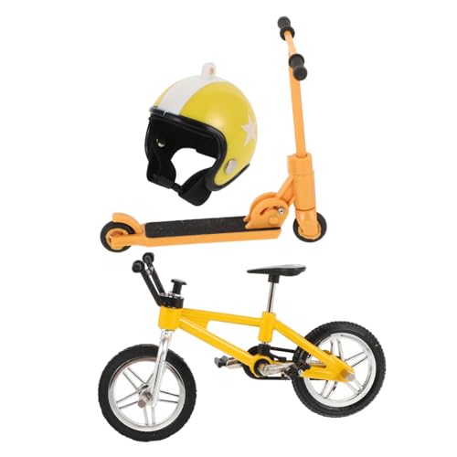 Uonlytech 1satz Miniatur Fahrrad Für Retro Mit Scooter Und Helm Dekoration Für Kleine Szenen Und Foto-Requisiten Für Sammler Und Fans Uonlytech 1satz Miniatur Fahrrad Für Retro Mit Scooter Und Helm Dekoration Für Kleine Szenen Und Foto-Requisiten Für Sammler Und Fans von Uonlytech