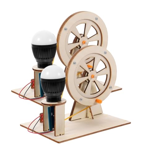 Uonlytech 2 Sätze Handgenerator Stromgenerator Generator-Experimentierset Modellgenerator Power-Kit-Ausbildung Handkurbelgeneratorwissenschaftsexperiment hölzern Zufällige Farbe von Uonlytech