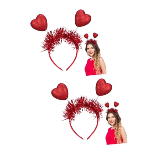 Uonlytech 2 Sätze Herz Stirnband Geformt Valentinstag Haarreifen Valentinstag Zubehör Spaß Mit Led Für Haarband Neuartige Herzförmige Kopfbedeckung Herzförmiges Stirnband Schaum 2 Stücke * 2 von Uonlytech