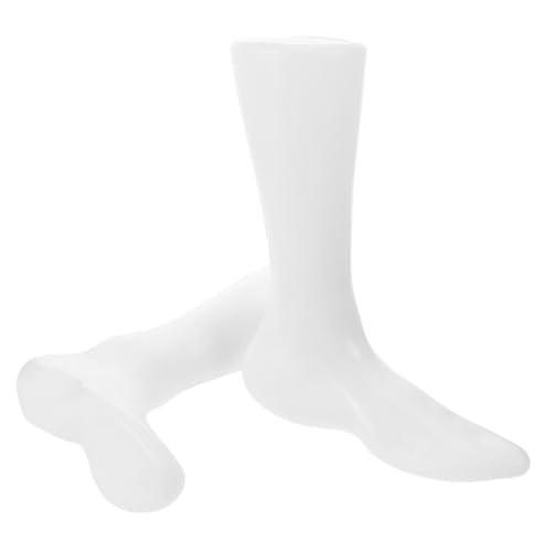 Uonlytech 2 Stück Fußform-Schuhspanner Falsches Bein Socken-Display-fuß Mannequin-fuß Mannequin-füße Fußpuppe Für Socken Sockendisplay Fußanzeige Schuhe Socken Ausstellungsstand Plastik Weiß von Uonlytech