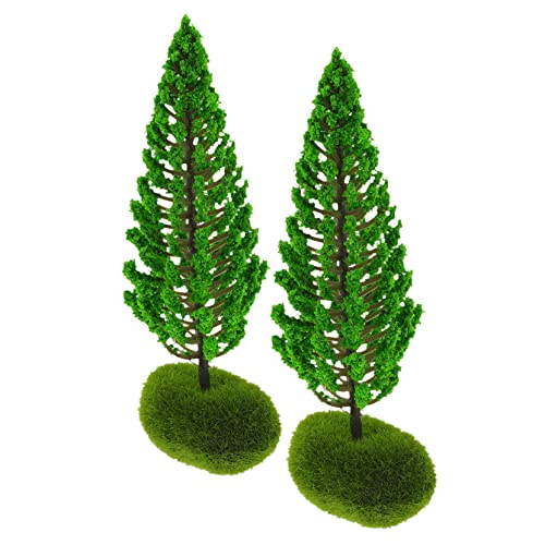 Uonlytech 2 Stück Simulierte Straßenbäume Gartendekor Mini -Baum Bäume für Projekte Feengarten Bäume Szene Mini gefälschte Bäume Miniaturbäume für Sandtischdekoration Plastik von Uonlytech