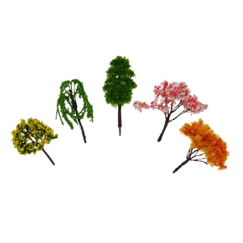 Uonlytech 25 Stück Teiliges Simulation Bäume Miniatur Pflanzen Dekoration Langlebig Künstlich Grün für Sandtisch Landschaft Modell Garten Büro Aquarium von Uonlytech