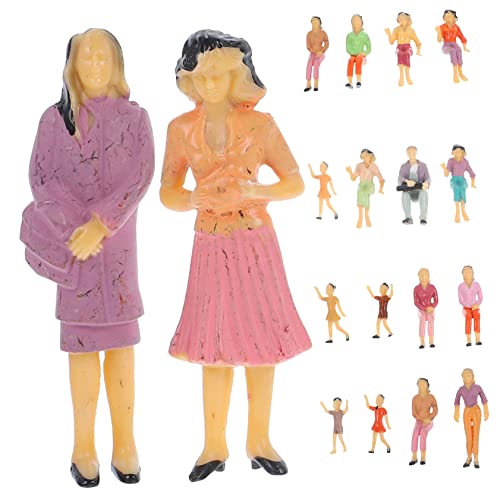 Uonlytech 26 Stück Teiliges Miniaturfiguren Kunststoff Vielfältige Menschenmodelle für Puppenhaus Dekoration und DIY Projekte für Schulmodelle und Sandtischgestaltung von Uonlytech