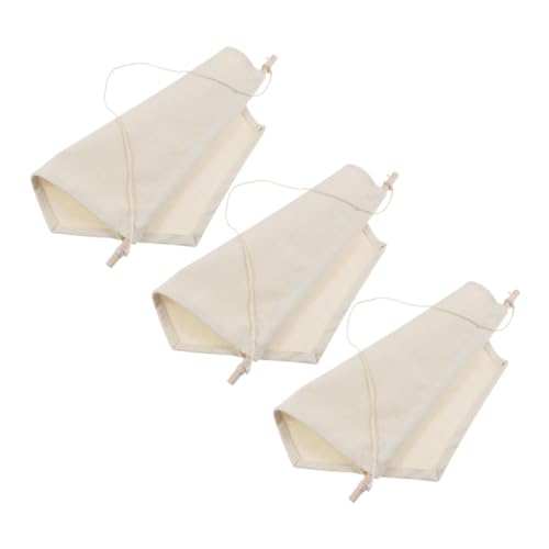 Uonlytech 3 Stück Blanko Canvas Banner Wandbehang mit Aufhängeseil Vielseitig Dekoratives Naturfarbenes Stoffwimpel für DIY Kunstprojekte Personalisierte Wanddekoration im Wohnzimmer von Uonlytech