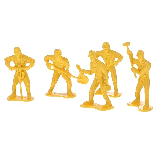 Uonlytech 45 Stück Teiliges Modellspielzeug Set Engineering Bauarbeiter Figuren Robustem Kunststoff Realistische Notfall Reparatur Team Spielfiguren für und Lernen von Uonlytech