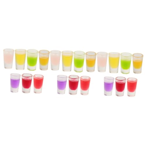 Uonlytech 5 Sätze Mini-saftbecher Dekoration Mini-getränk Miniaturen Kind Vorgeben Miniaturküche DIY Dekoratives Zubehör Food-Requisiten- Mini-hausgetränke Harz 7 Stück * 5 von Uonlytech