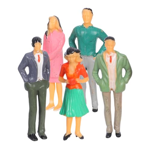 Uonlytech 5 Stück Miniatur Figuren Realistische Bunte Menschen für Modellbau Bemalte Posen Geeignet für Dioramen Architektur Landschaftsmodelle von Uonlytech