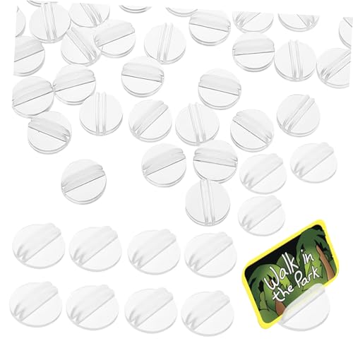Uonlytech 50 Stück Transparente Runde Spielkartenhalter für Tischspiele Freihändig Kartenständer Sicherer Halt und Einfache Organisation von Spielkarten für Brettspiele von Uonlytech
